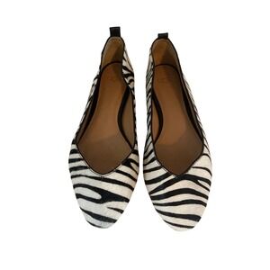 UGG Zebra Animal Print Calf Hair Ballet Flats Women's Slip On Shoes Size 7